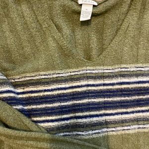 Green and Blue Oversized Sweater